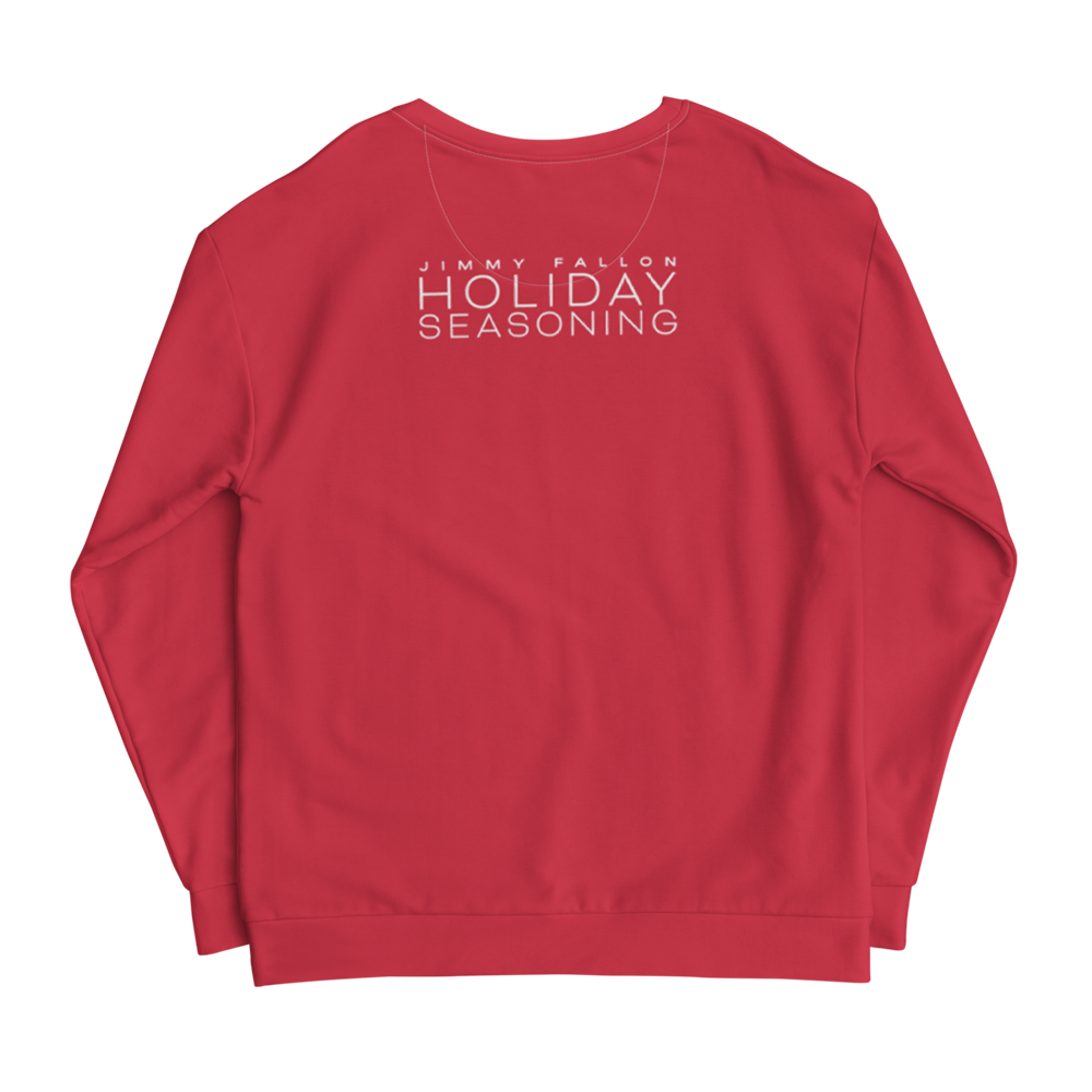 Holiday Seasoning Red Jimmy Fallon Crewneck Back