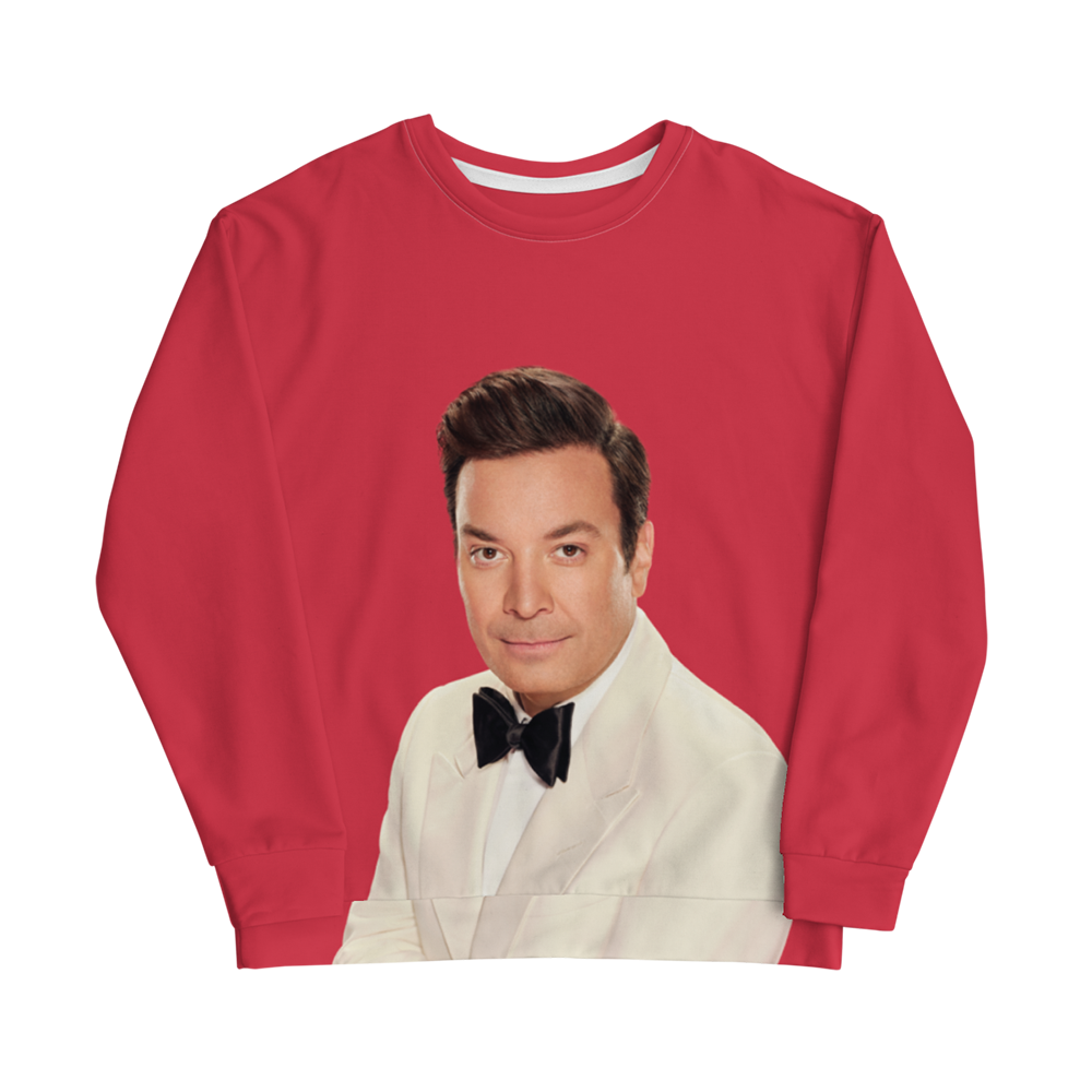 Holiday Seasoning Red Jimmy Fallon Crewneck Front