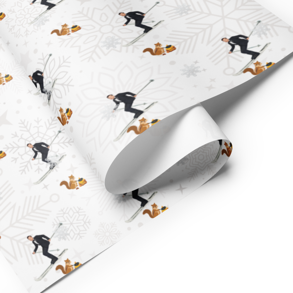 Holiday Seasoning Wrapping Paper White Detail