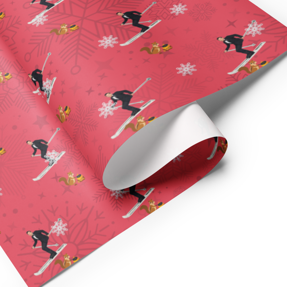 Holiday Seasoning Wrapping Paper Red Details